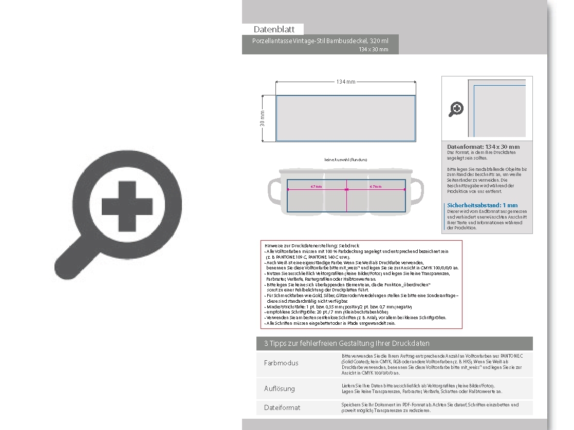 Product Bild porzellantasse_im_vintage-stil_mit_bambusdeckel__320_ml